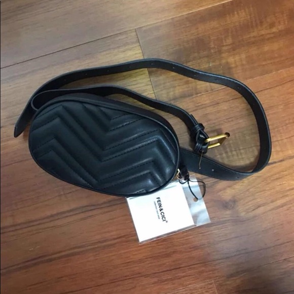 LAST ONE BLACK leather FANNY PACK - Picture 6 of 8